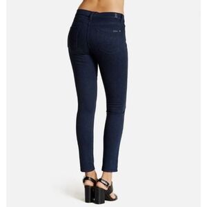 7 For All Mankind Ankle Gwenevere Mid Rise Skinny Jeans‎ Size 25 DFI Dark Blue